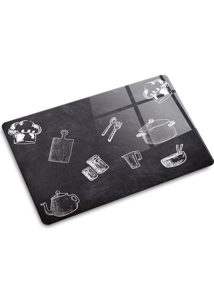 Cam Kesme Tahtası - Cam Kesme Tablası Karatahta Görünümlü 20cm x 30cm