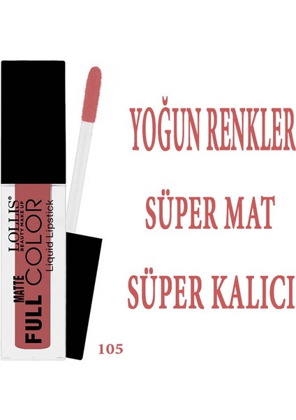 Matte Full Color Lipstick Mat Likit Ruj fiyatları