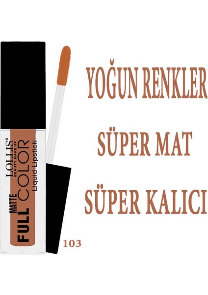 Matte Full Color Lipstick Mat Likit Ruj fiyatları