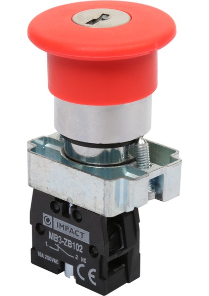 22mm Acil Stop Anahtarlı Buton NC MB3-BS142
