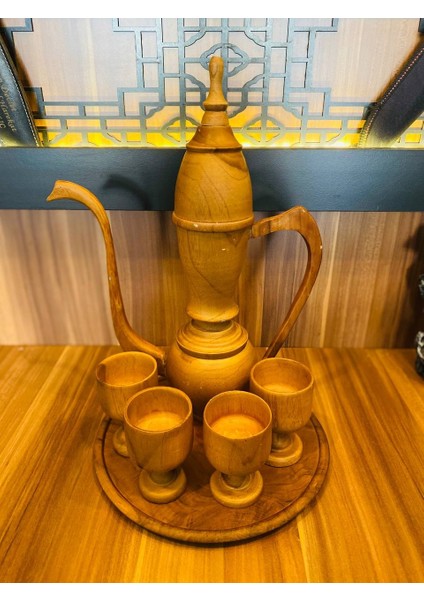 Ahşap İbrik El Yapımı Dekor Set