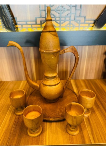Ahşap İbrik El Yapımı Dekor Set