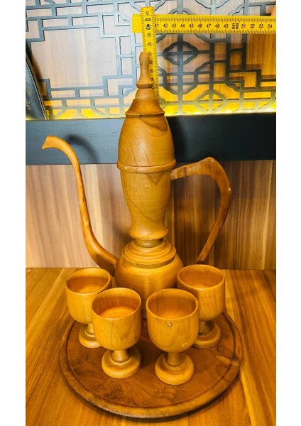 Ahşap İbrik El Yapımı Dekor Set