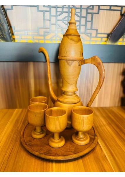 Ahşap İbrik El Yapımı Dekor Set