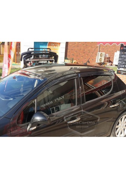 Peugeot 207 2006-2012 Uyumlu Mugen Cam Rüzgarlığı Seti Piano Black 4lü Ithal fiyatları