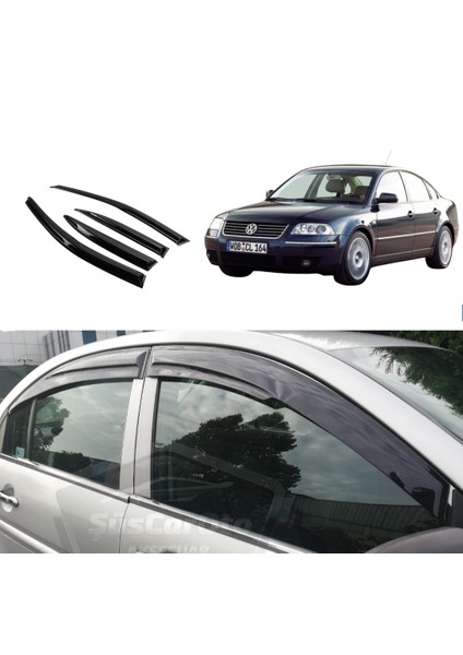 Vw Passat B5 - B5.5 1996-2005 Uyumlu Mugen Cam Rüzgarlığı Seti Piano Black 4lü Ithal