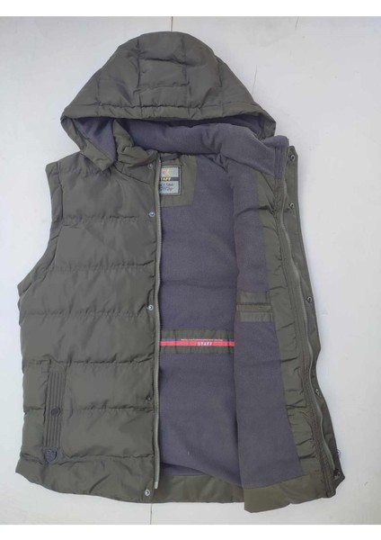 moda Staff Içi Polarlı Kapüşonlu Yelek