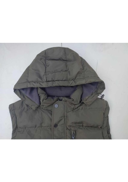 moda Staff Içi Polarlı Kapüşonlu Yelek