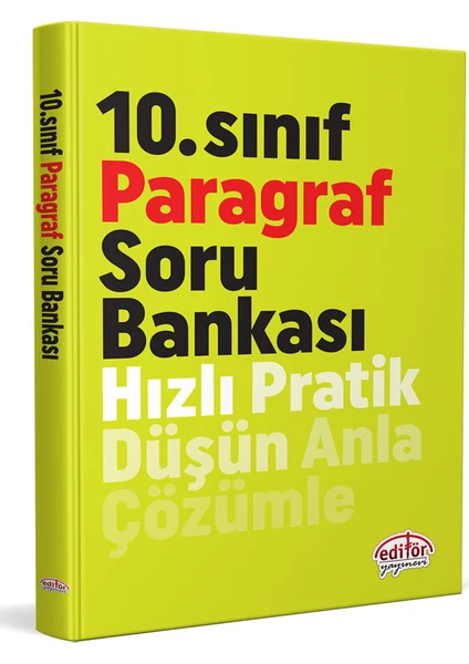 Editör Yayınları 10. Sınıf Paragraf Soru Bankası