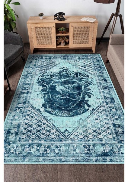 Ravenclaw Dokuma Tabanlı Yıkanabilir Kaymaz Harry Potter Film Halısı