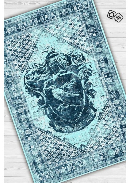 Ravenclaw Dokuma Tabanlı Yıkanabilir Kaymaz Harry Potter Film Halısı