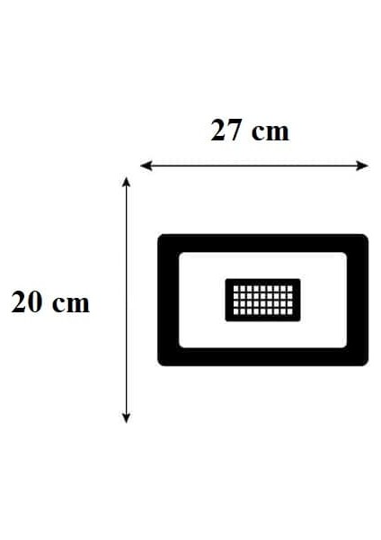 LED Projektör 100 Watt Slim Kasa 220V 6500K Beyaz Işık Zmr