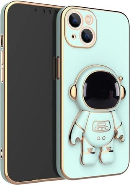 Iphone 13 Kılıf Astronot Standlı Silikon + Ekran Koruyucu