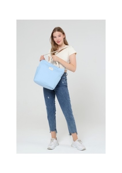 Icone Bag Pembe Renk Kadın Çantası, Yanları Cepli Kanvas Bez Çanta, Ayarlanabilir Kolon Askılı ve Fermuarlı fiyatları