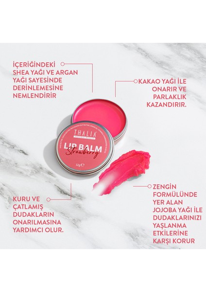 Yoğun Nemlendirme Etkili Çilek Aromalı Dudak Balsamı 12GR fiyatları