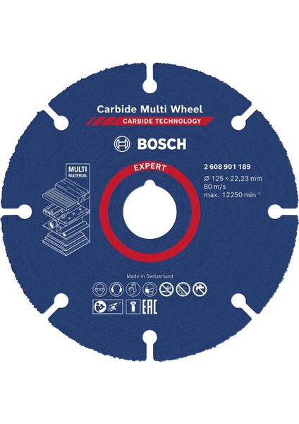 Expert Carbide Multi Wheel 125 Mm, 22,23 mm Kesici Disk - 2608901189