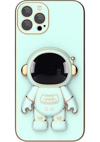 Iphone 14 Pro Kılıf Astronot Standlı Silikon + Ekran Koruyucu