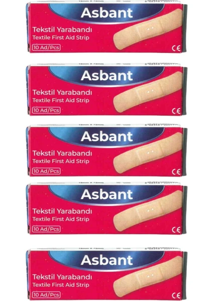 Asbant Tekstil Yarabandı 5 Paket (50 Adet)