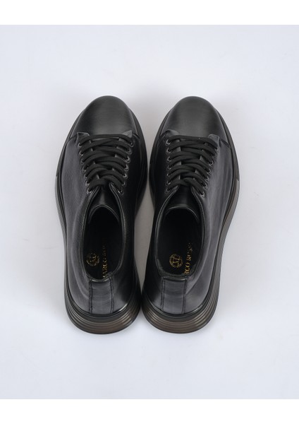 Minimalist Deri Sneaker - Platform Taban - Günlük Spor indirimleri