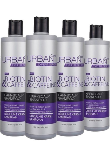 Expert Biotin & Kafein Şampuan 350 ml x 4