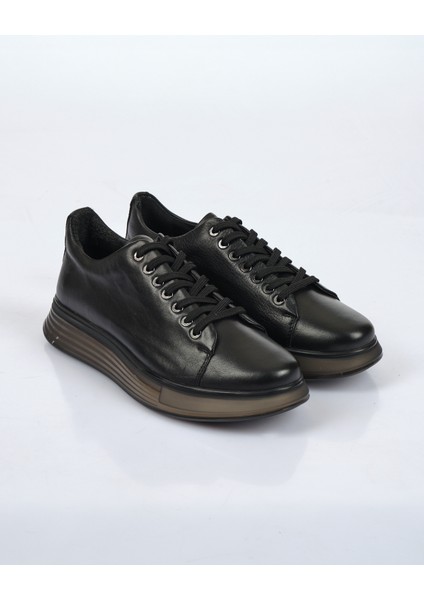 Minimalist Deri Sneaker - Platform Taban - Günlük Spor modelleri