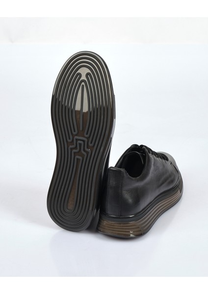 Minimalist Deri Sneaker - Platform Taban - Günlük Spor fırsatları