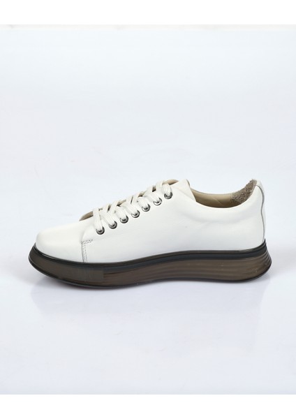 Minimalist Deri Sneaker - Platform Taban - Günlük Spor fiyatları