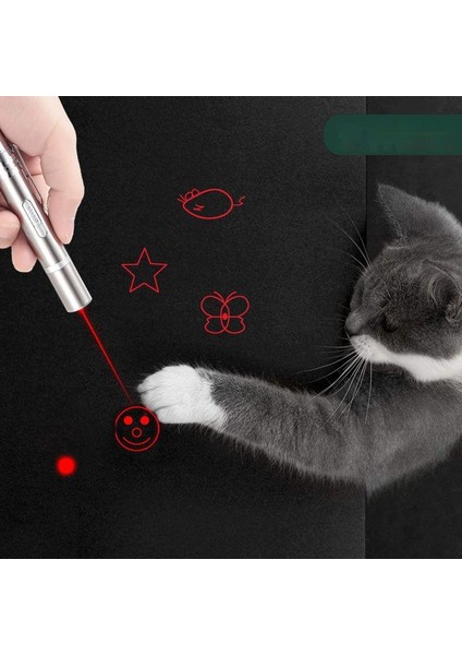 Xulong Komik Kedi Çubuk Lazer Pointer Kızılötesi Ubs Şarj Lazer Pointer (Yurt Dışından)