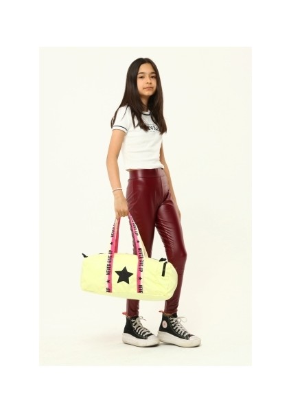 Icone Bag Kız Çocuk Yıldız Baskılı Spor Çanta, Yan Cepli Spor Çanta, Fermuarlı Detaylı Çocuk Spor Çanta indirimleri