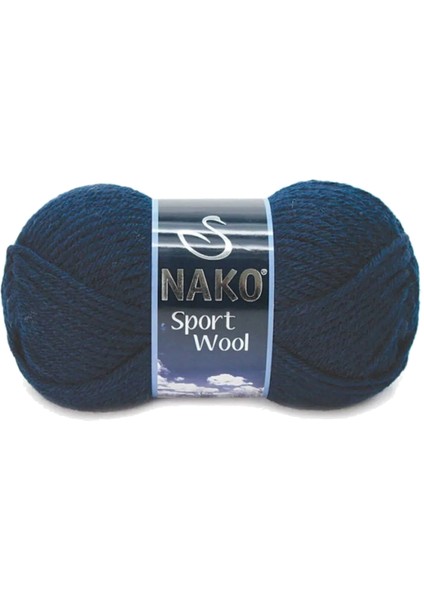 Sport Wool Atkı Bere Ceket Yelek Örgü Ipi Yünü No: 3088 Lacivert