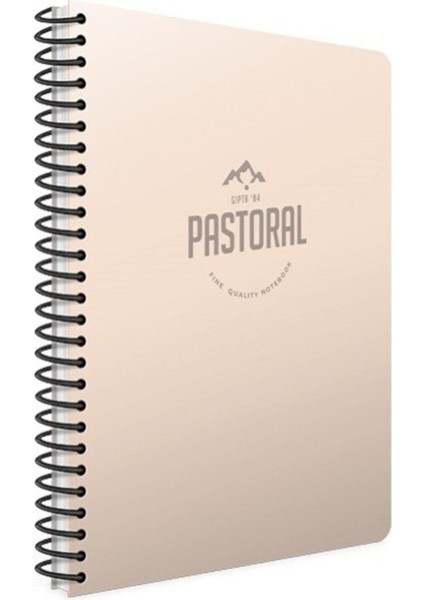 40 Yaprak A4 Pastoral Spiralli Plastik Kapak Çizgili Defter