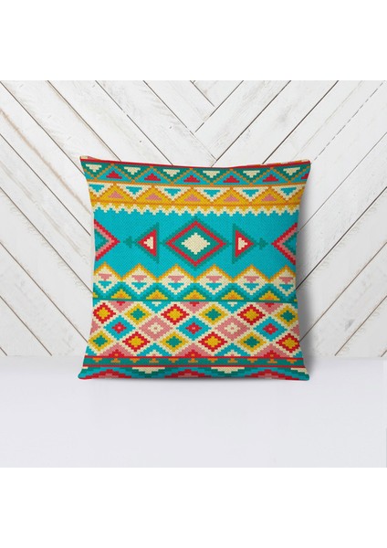 Etnik Renkli Kilim 4'Lü Kırlent Kılıfı-PLS23-45-46 modelleri