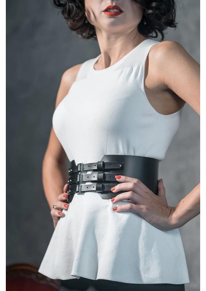 Korse Kemer Deri Aksesuar - Siyah - Tek Ebat fiyatları