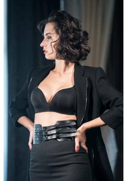 Korse Kemer Deri Aksesuar - Siyah - Tek Ebat modelleri