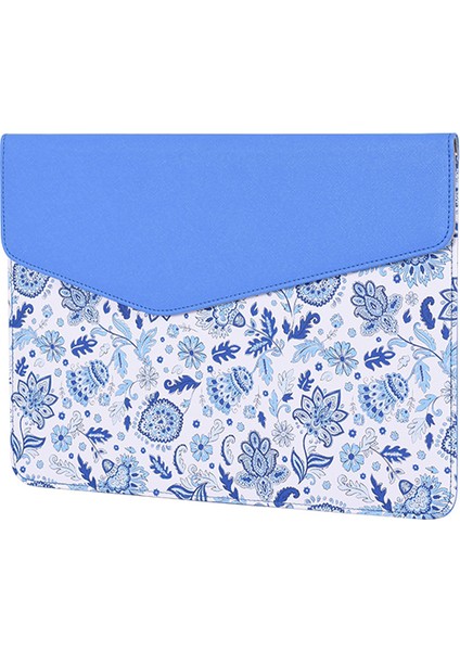 E54-13 Manyetik Flip Cover Pu Deri Dizüstü Kılıf Çiçek Desen Defter Kılıf (Yurt Dışından)