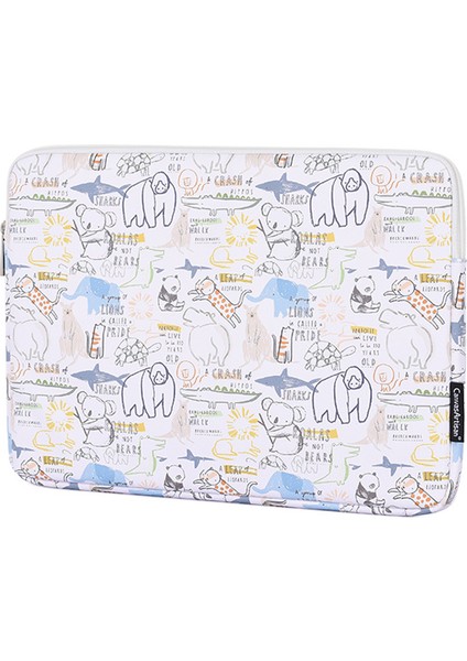 G50-T0111 15 Inç Dizüstü Bilgisayar Kılıfı Pu Koruyucu Kasa Karikatür Hayvan Desen Taşıma Çantası + Küçük Çanta Seti (Yurt Dışından) indirimleri