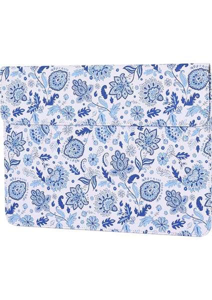 E54-T0111 14 Inç Ultra Ince Defter Taşıma Çantası Açık Mavi Çiçek Deseni Manyetik Kapak Zarfı Dizüstü Bilgisayar Kılıfı + Küçük Çanta (Yurt Dışından) fiyatları