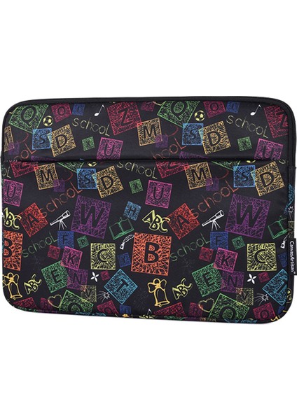 H17-11 Renkli Mektup Deseni Taşınabilir Dizüstü Bilgisayar Kovası 11 Inç Dizüstü Bilgisayar Fermuar Çantası (Yurt Dışından) fiyatları