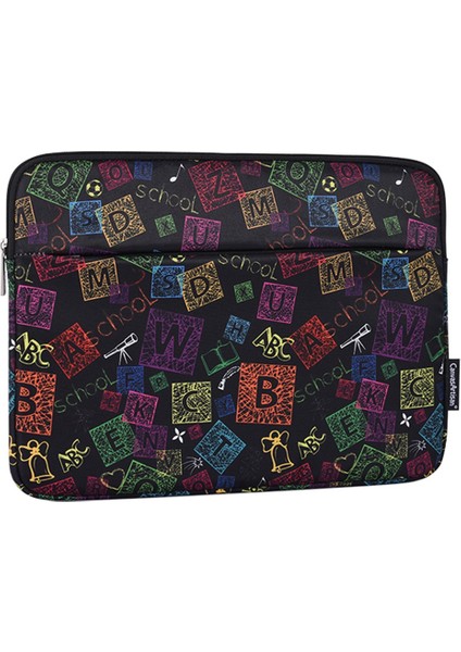 H17-11 Renkli Mektup Deseni Taşınabilir Dizüstü Bilgisayar Kovası 11 Inç Dizüstü Bilgisayar Fermuar Çantası (Yurt Dışından) modelleri