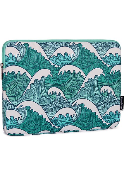H3-04 15 Inç Dizüstü Bilgisayar Yeşil Dalga Desen Dizüstü Kılıf Kapağı Koruyucu Kılıf (Yurt Dışından) fiyatları