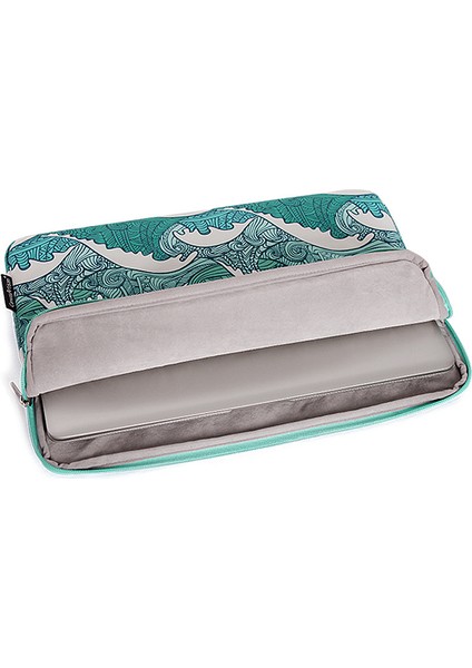 H3-04 15 Inç Dizüstü Bilgisayar Yeşil Dalga Desen Dizüstü Kılıf Kapağı Koruyucu Kılıf (Yurt Dışından) fırsatları