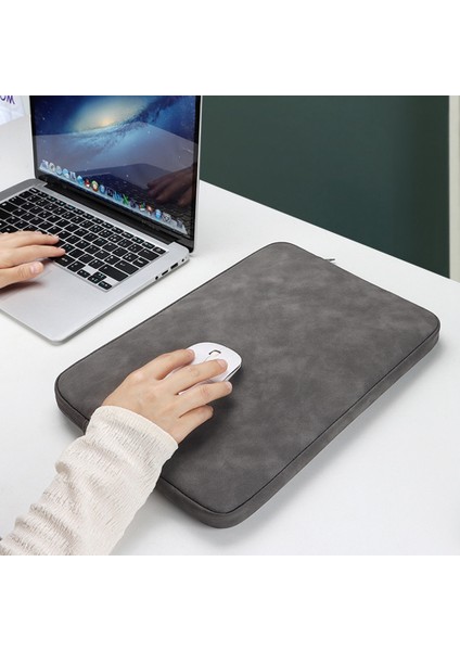 ND12 14.1-15.4 Inç Dizüstü Bilgisayar Kolu Macbook Pro Soft Fluff Astar Astar Anti-Çizik Defter Koruyucu Çanta (Yurt Dışından)