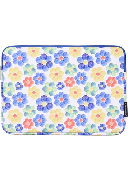 G51-T0121 2parça/set Büyük Çiçek Suluboya Boyama Pu Defter Çantası 15 Inç Fermuarlı Dizüstü Bilgisayar Kılıfı + Küçük Çanta (Yurt Dışından) modelleri