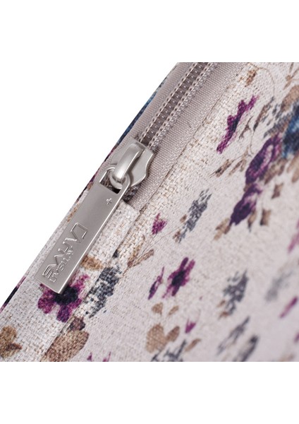 H2-B02 15 Inç Canvas Seyahat Dizüstü Çantası Taşınabilir Çiçek Deseni Dizüstü Bilgisayar Taşıma Çantası (Yurt Dışından)