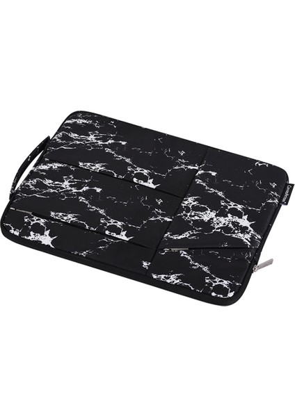 H32-58 Mermer Desen Su Geçirmez Taşıma Kılıfı 14 Inç Dizüstü Bilgisayarlar Için 3-Pouches/sap Kayış Not Defteri Anti-Çizik Ince Kasa Ile Taşınabilir Kol Torbası (Yurt Dışından) fırsatları
