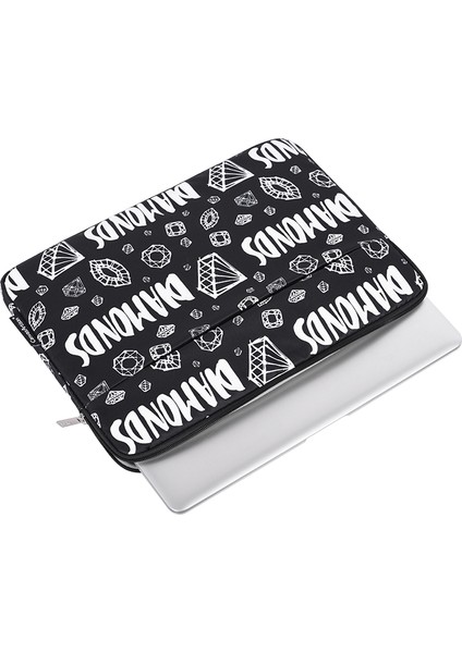H15-11 Dizüstü Bilgisayar Koruyucu Kol Elmas Desen Fermuar Defter Taşıma Çantası 13 Inç Dizüstü Bilgisayar (Yurt Dışından) fırsatları