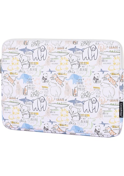 G50-T0111 11 Inç Pu Dizüstü Kılıf Karikatür Hayvan Desen Dizüstü Bilgisayar Fermuar Çantası + Küçük Çanta Seti (Yurt Dışından) indirimleri