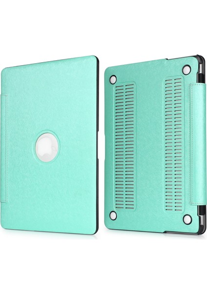 Pu Deri + Pc Dizüstü Bilgisayar Koruyucu Kabuk Kapağı Isı Dağılımı Ile Macbook Pro 15.4 Inç (A1707/A1990) (Yurt Dışından)