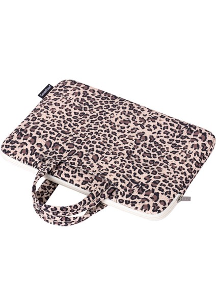 H31-B01 13 "leopar Baskı Deseni Dizüstü Bilgisayar Kovası Fermuar Kapatma Sağlam Tutucu Dizüstü Bilgisayar Kapak Çantası (Yurt Dışından)