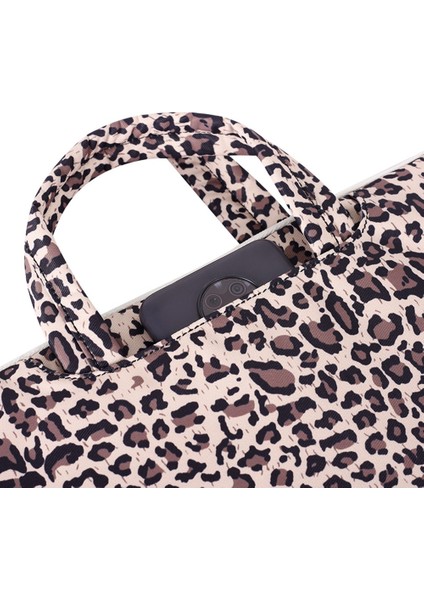 H31-B01 13 "leopar Baskı Deseni Dizüstü Bilgisayar Kovası Fermuar Kapatma Sağlam Tutucu Dizüstü Bilgisayar Kapak Çantası (Yurt Dışından)